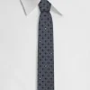 Silk jacquard tie with micro-designs and DG logo