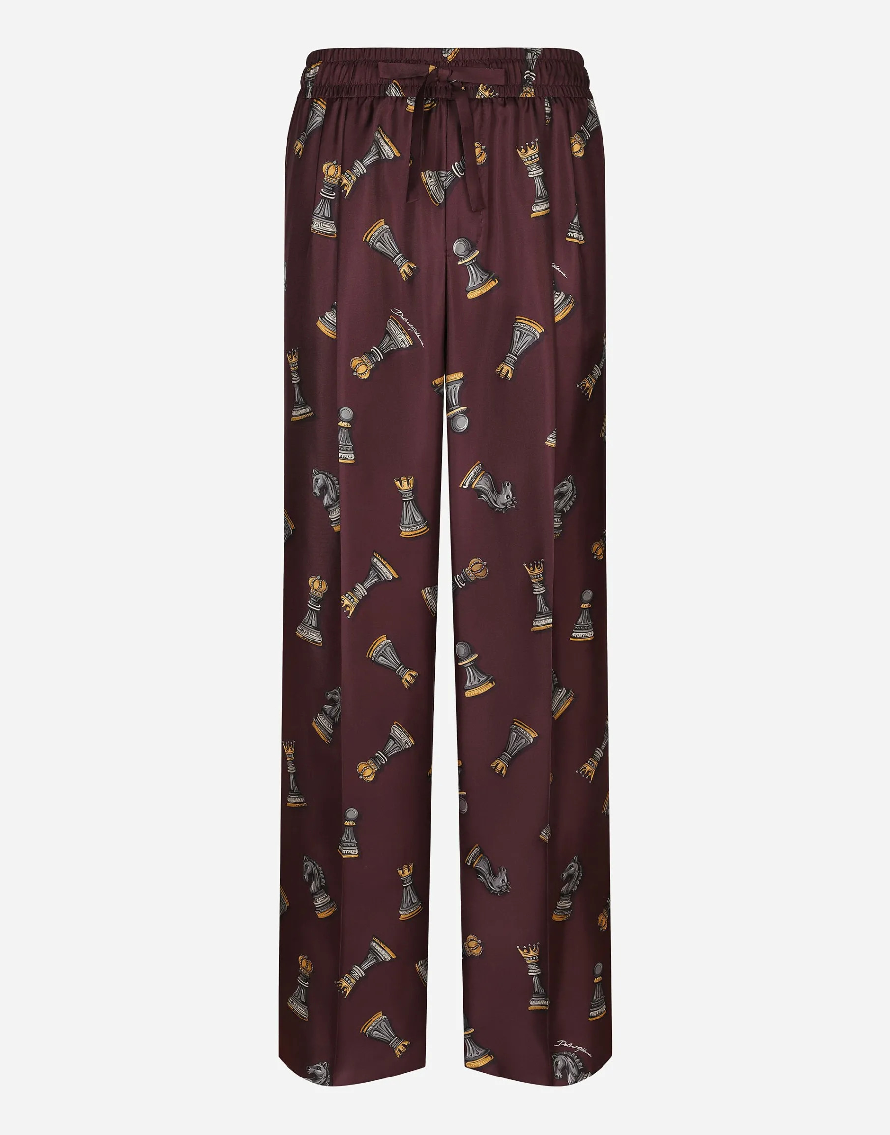 Silk jogging pants