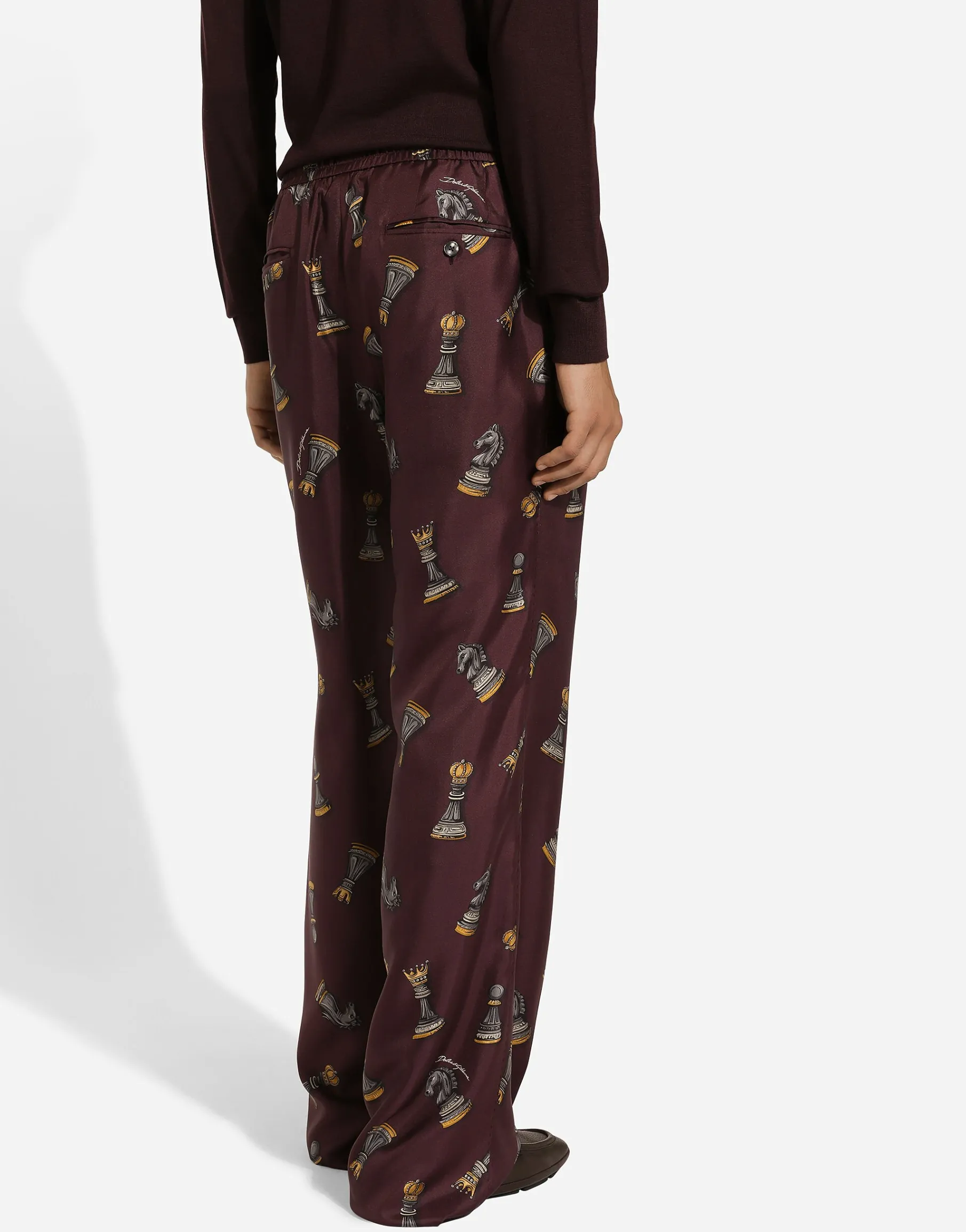 Silk jogging pants