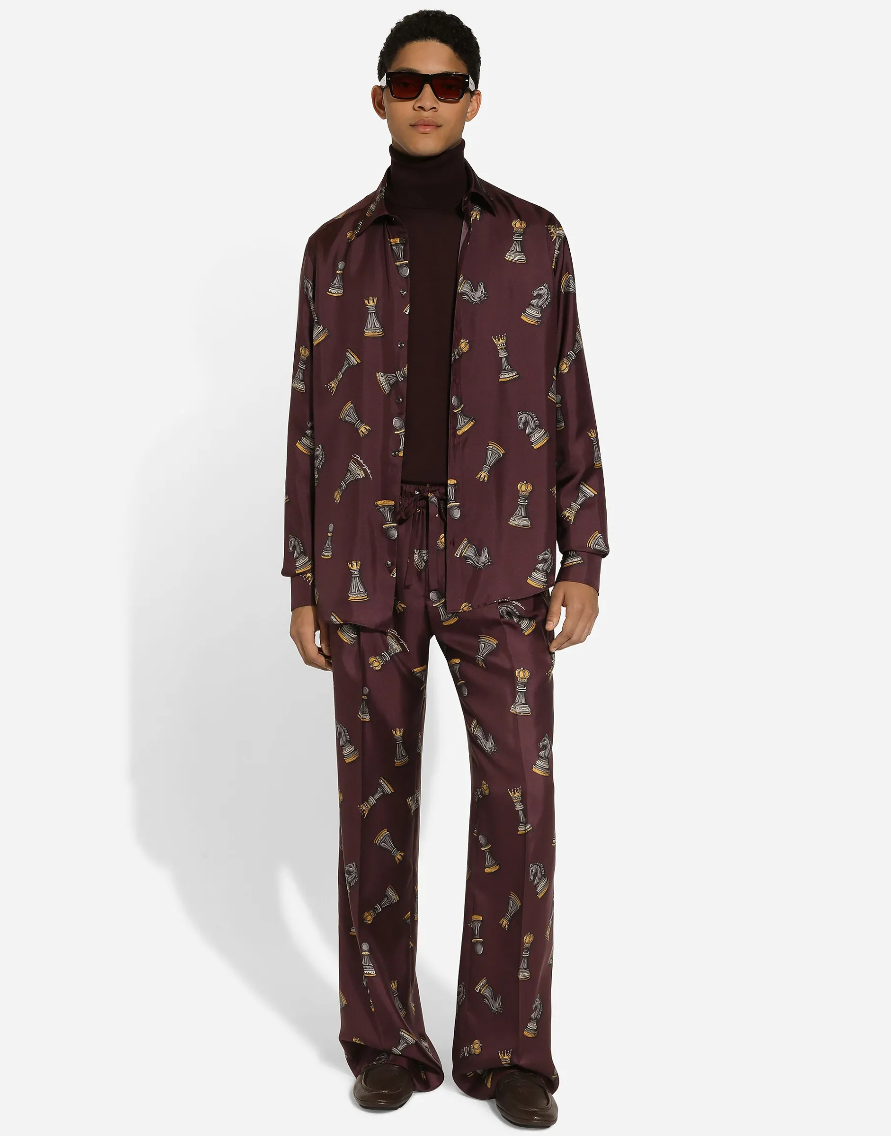 Silk jogging pants