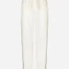 Silk jogging pants with DG embroidery