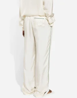 Silk jogging pants with DG embroidery