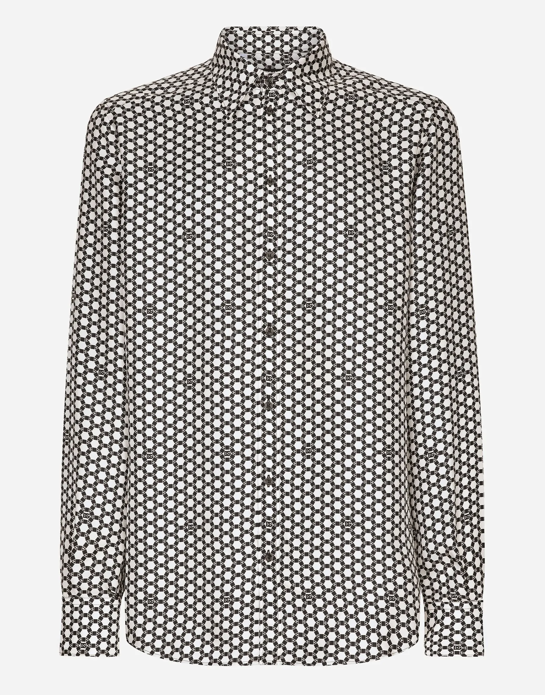 Silk Martini-fit shirt with DG print
