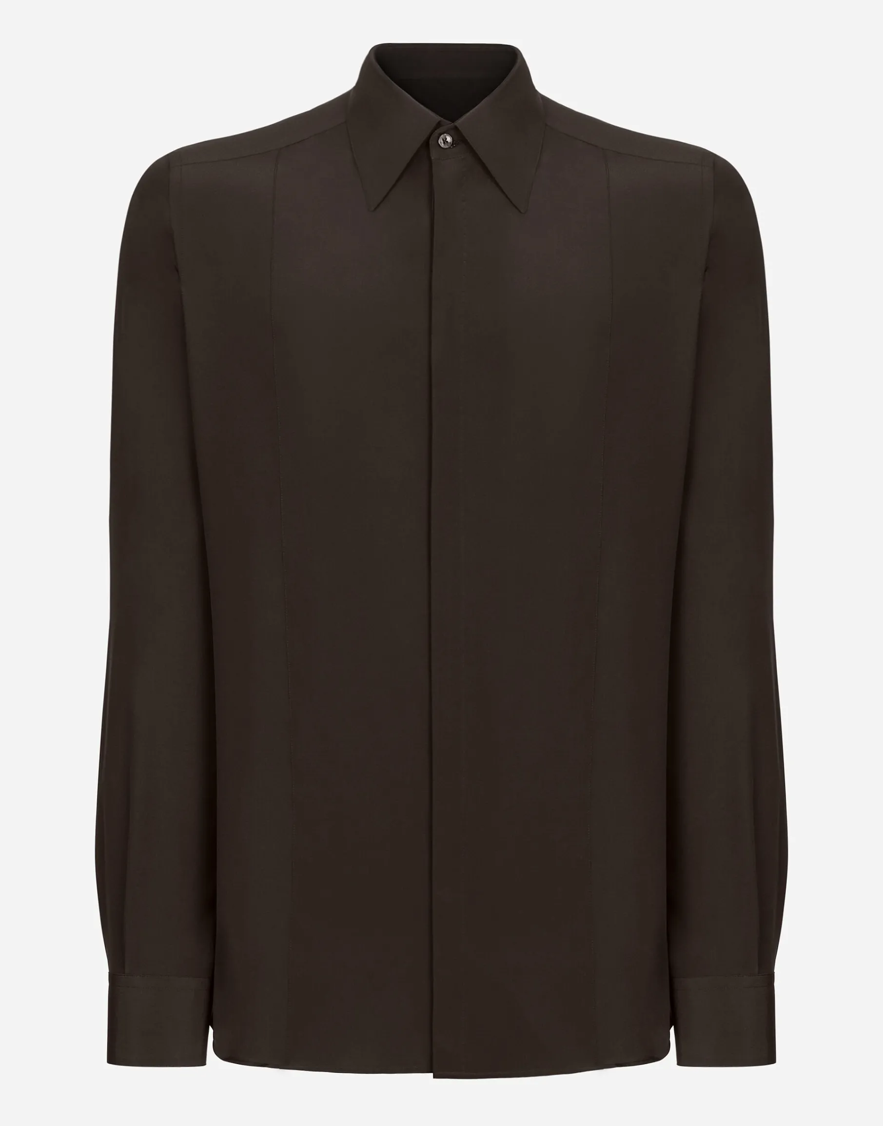 Silk Martini-fit shirt with shirt front