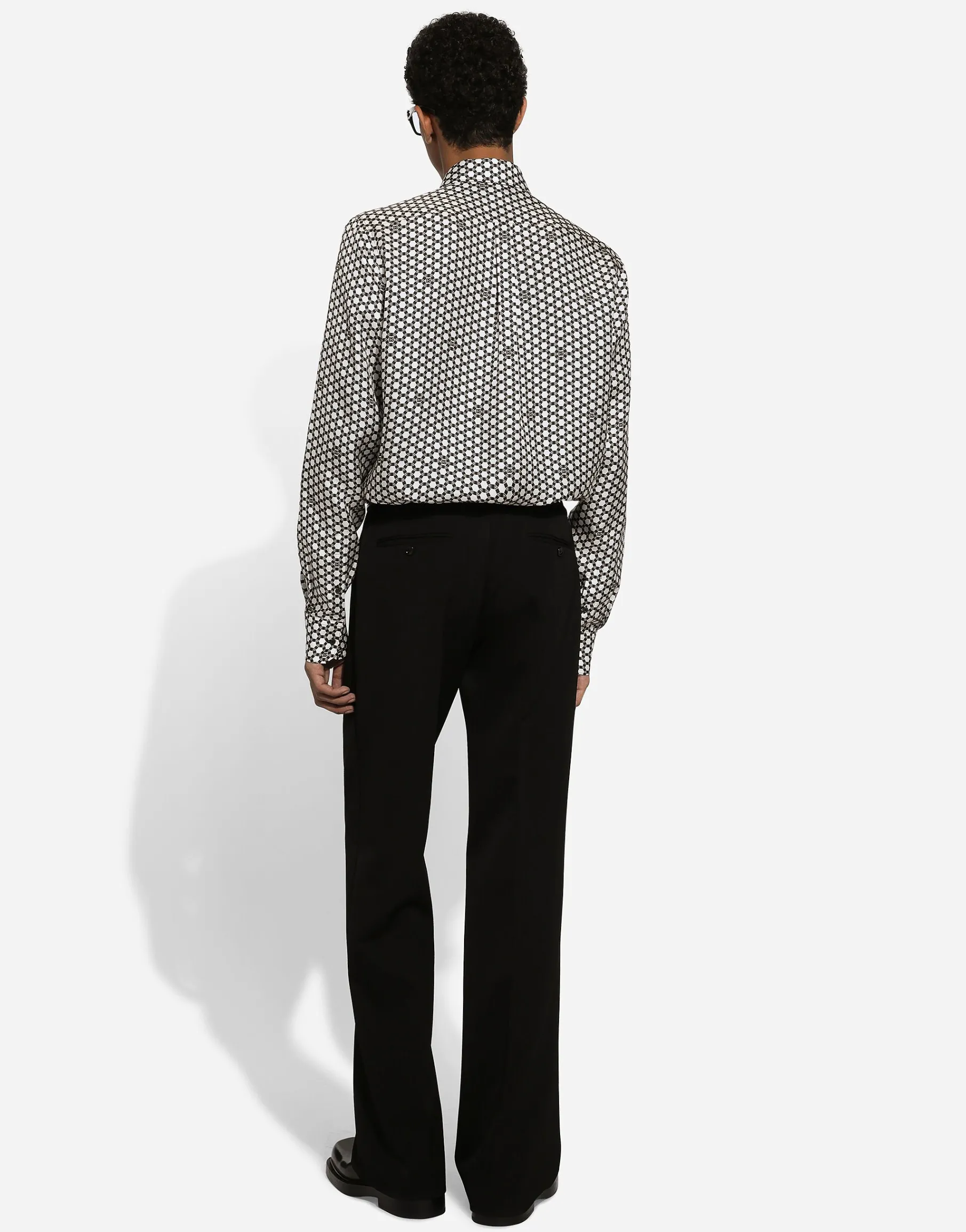 Silk Martini-fit shirt with DG print