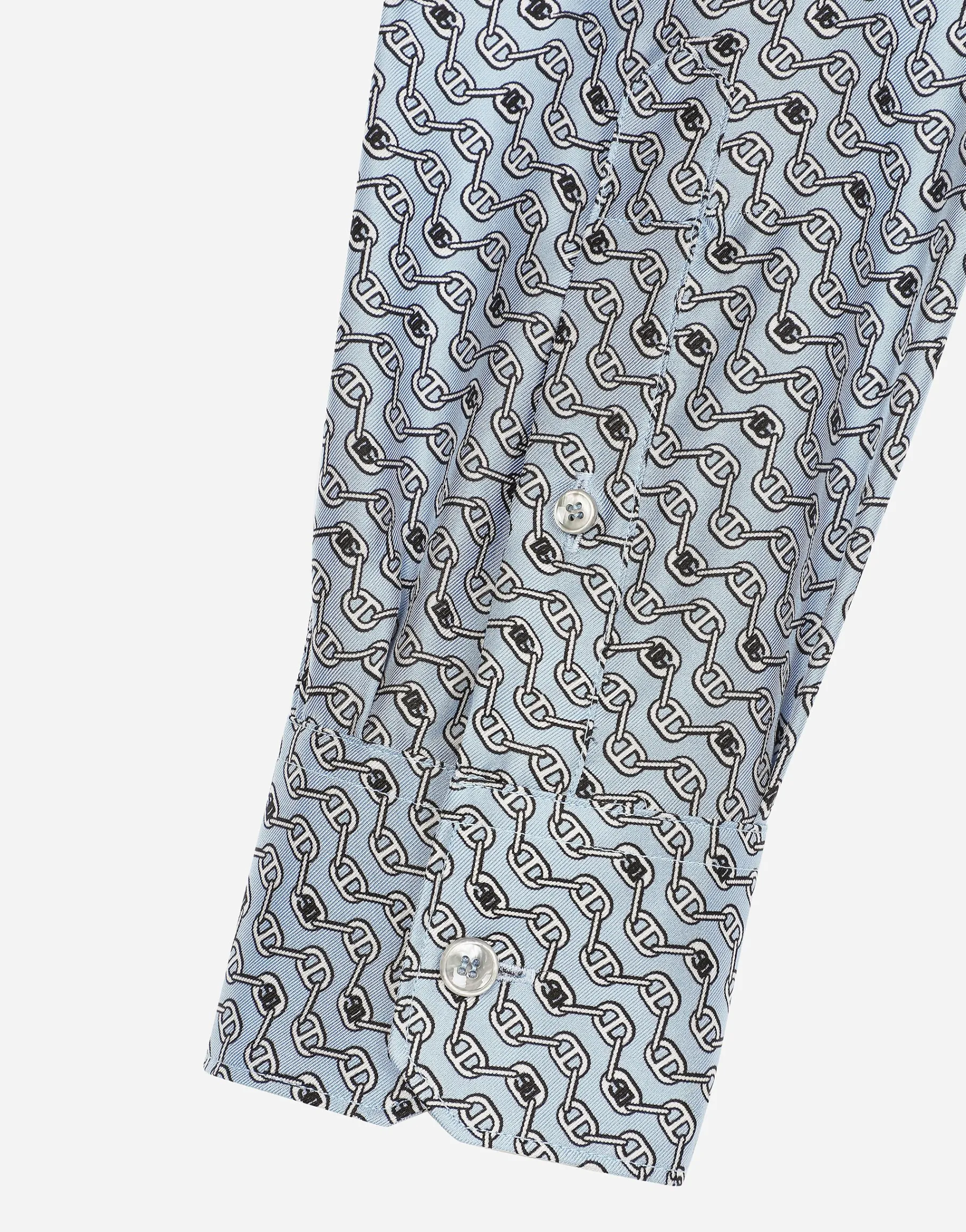 Silk Martini-fit shirt with tie print
