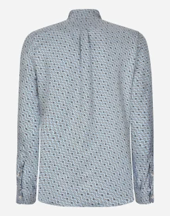 Silk Martini-fit shirt with tie print