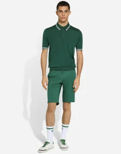 Silk polo-shirt