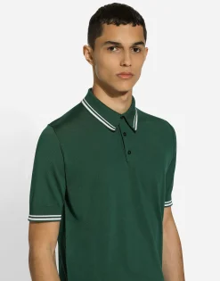 Silk polo-shirt