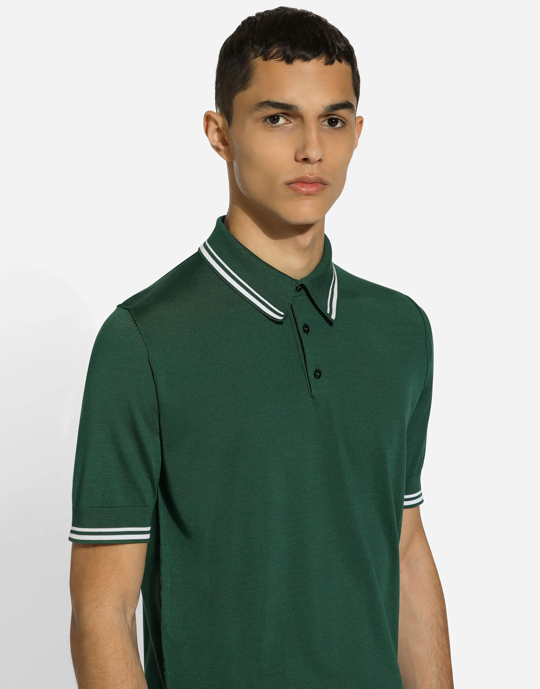 Silk polo-shirt