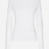 Silk round-neck cardigan