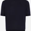 Silk round-neck sweater with DG embroidery
