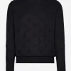 Silk round-neck sweater with all-over DG inlay