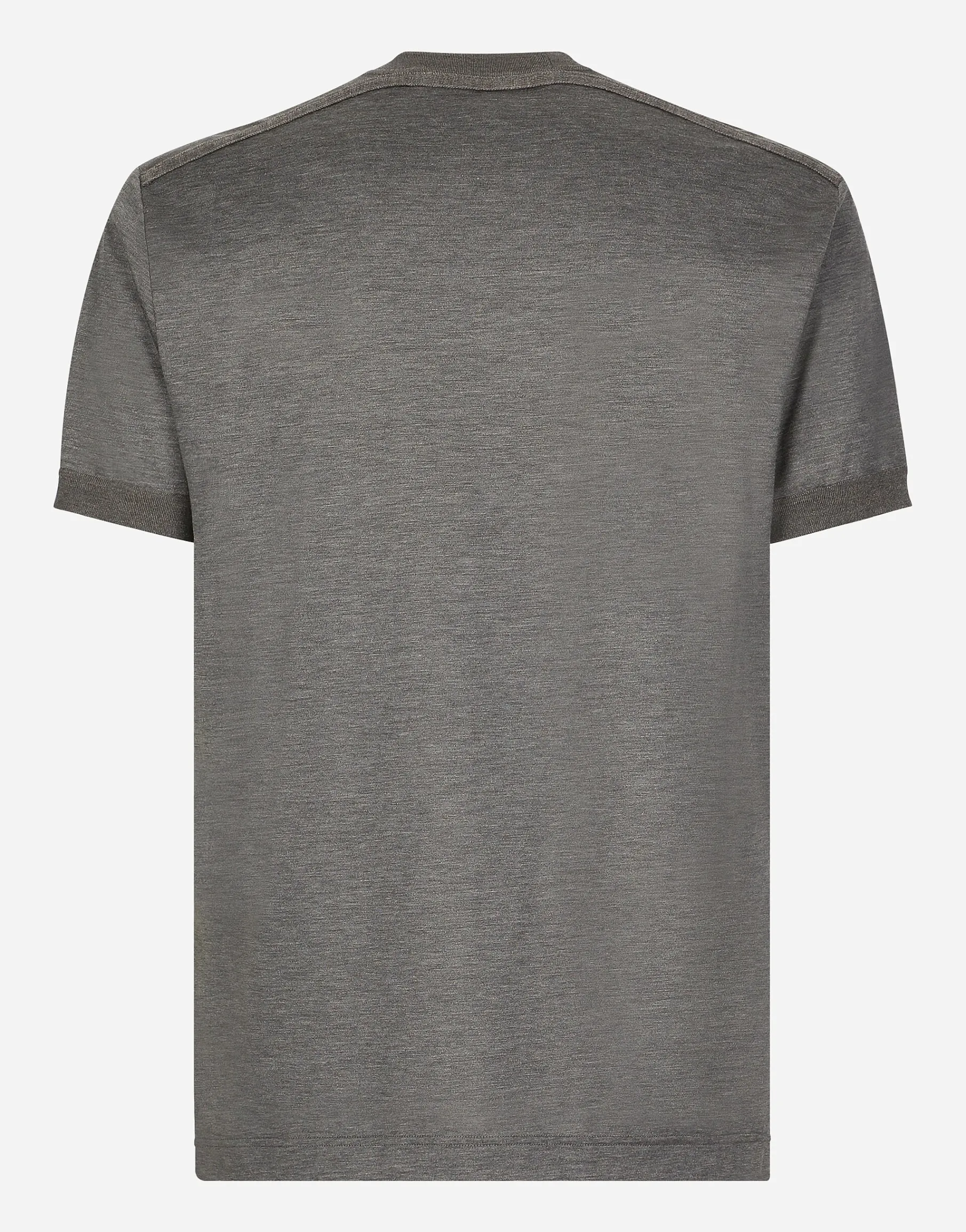 Silk round-neck T-shirt