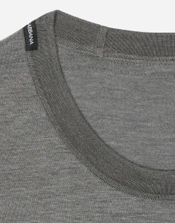 Silk round-neck T-shirt