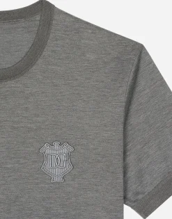 Silk round-neck T-shirt
