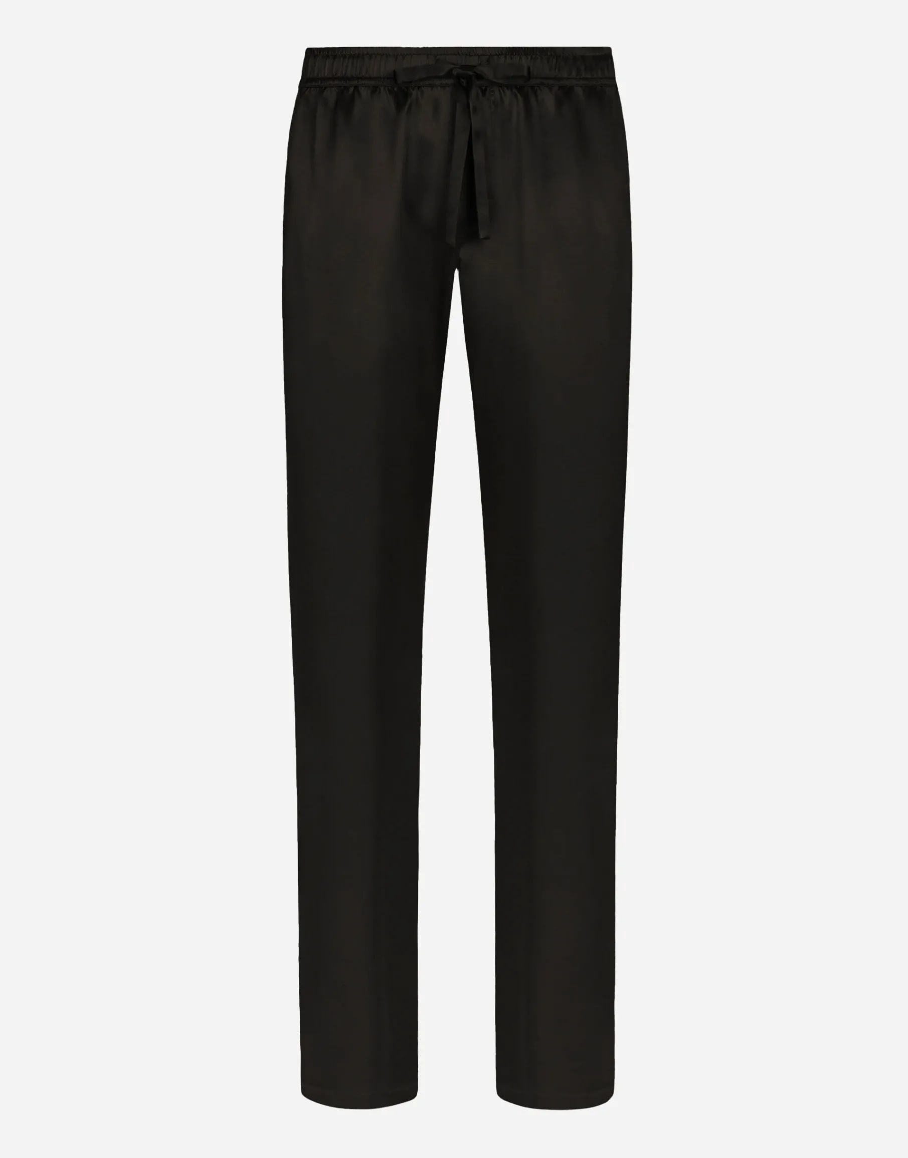Silk satin jogging pants with metal DG logo