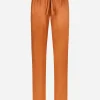 Silk satin jogging pants with metal DG logo