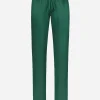 Silk satin jogging pants with metal DG logo