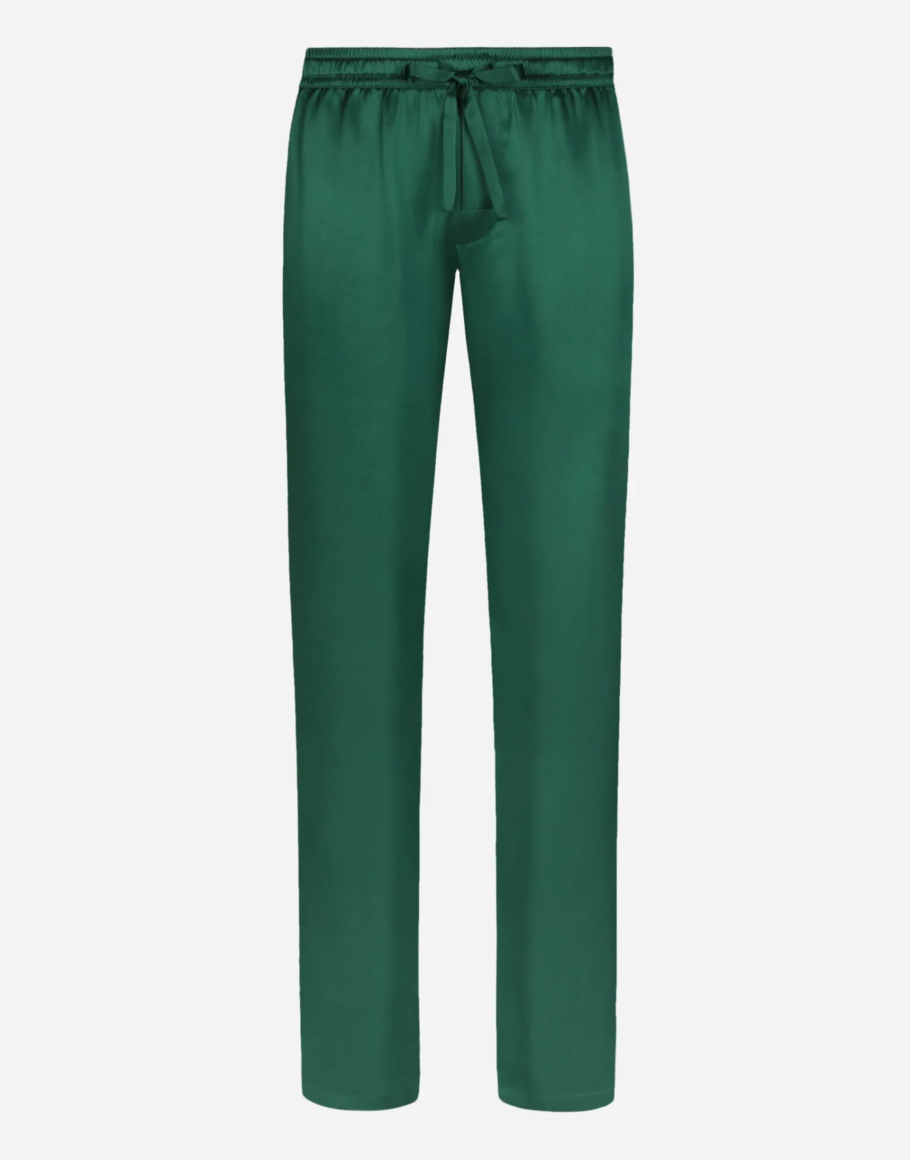Silk satin jogging pants with metal DG logo