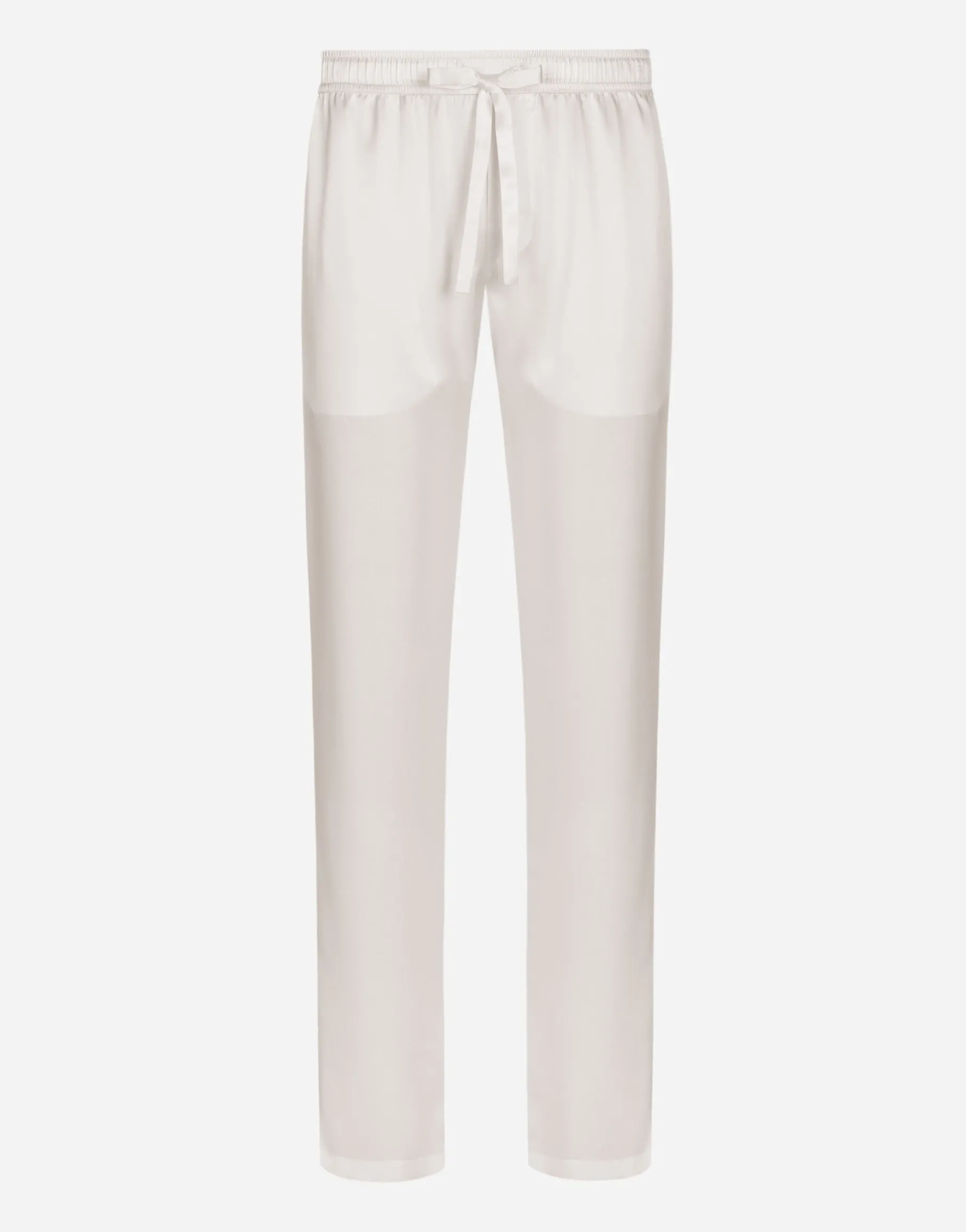 Silk satin jogging pants with metal DG logo