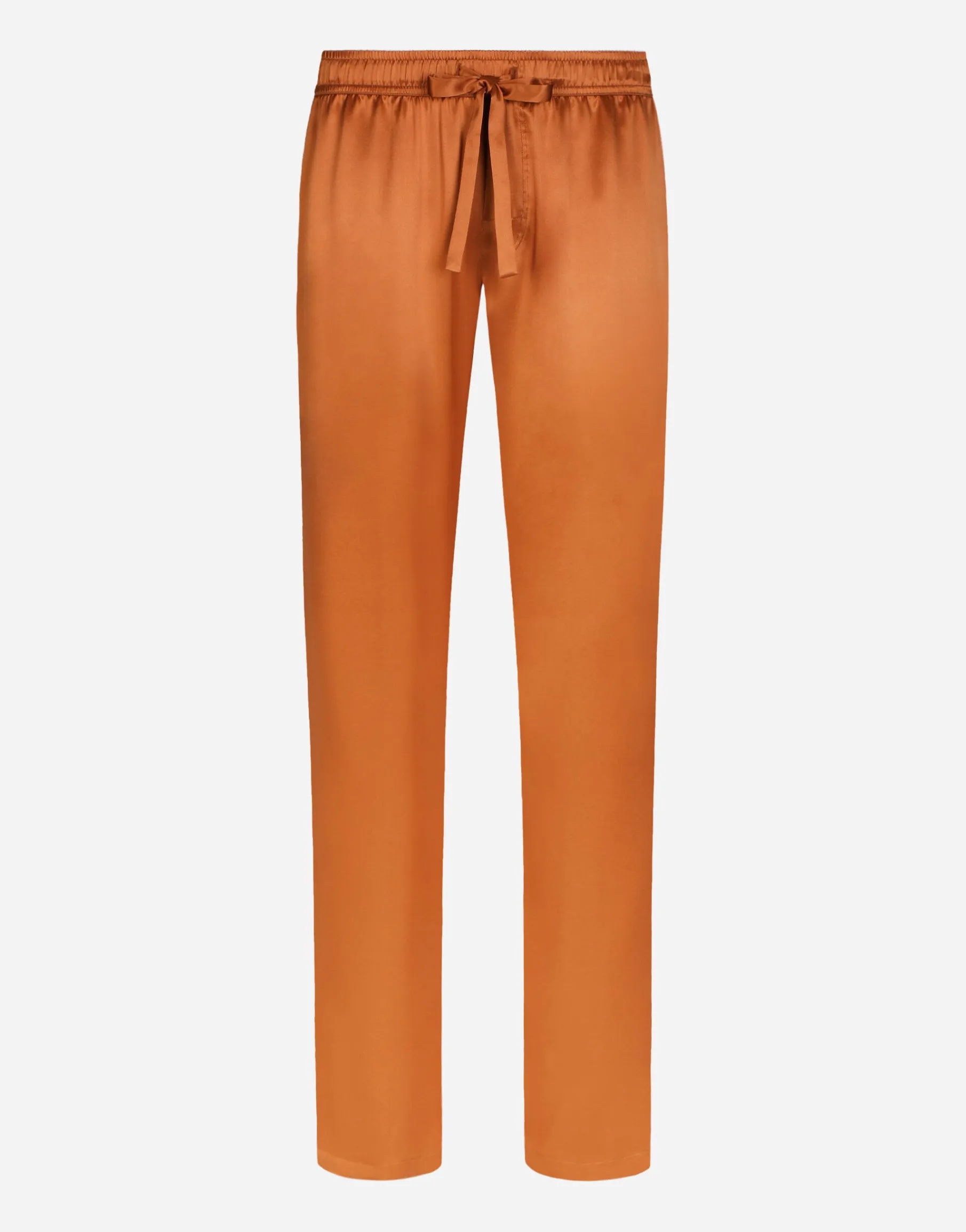 Silk satin jogging pants with metal DG logo