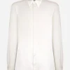 Silk satin Martini-fit shirt