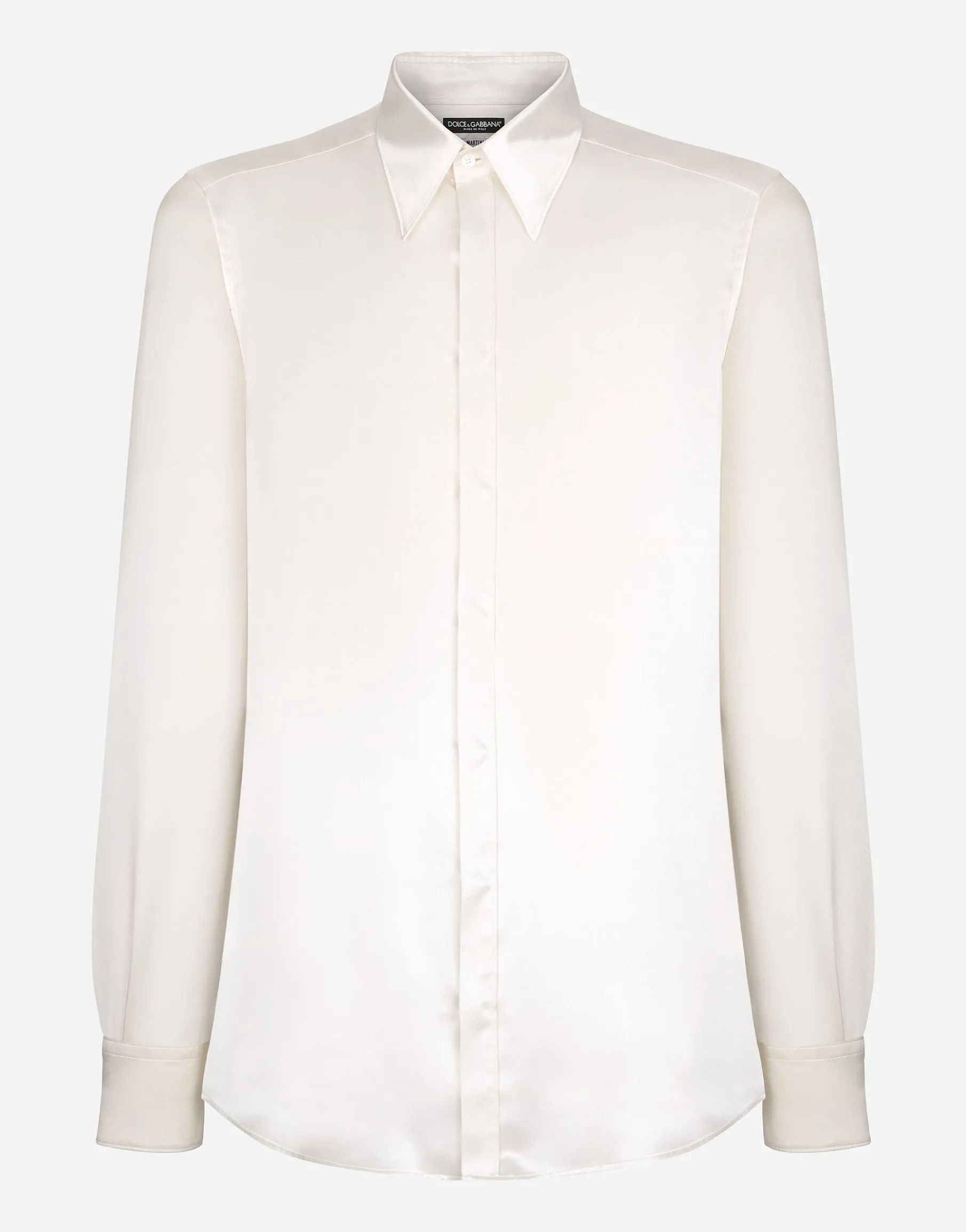 Silk satin Martini-fit shirt