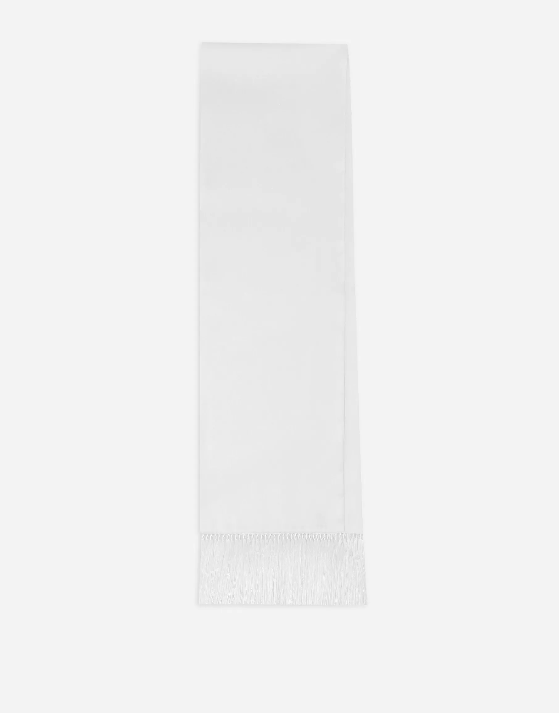 Silk satin scarf with fringing