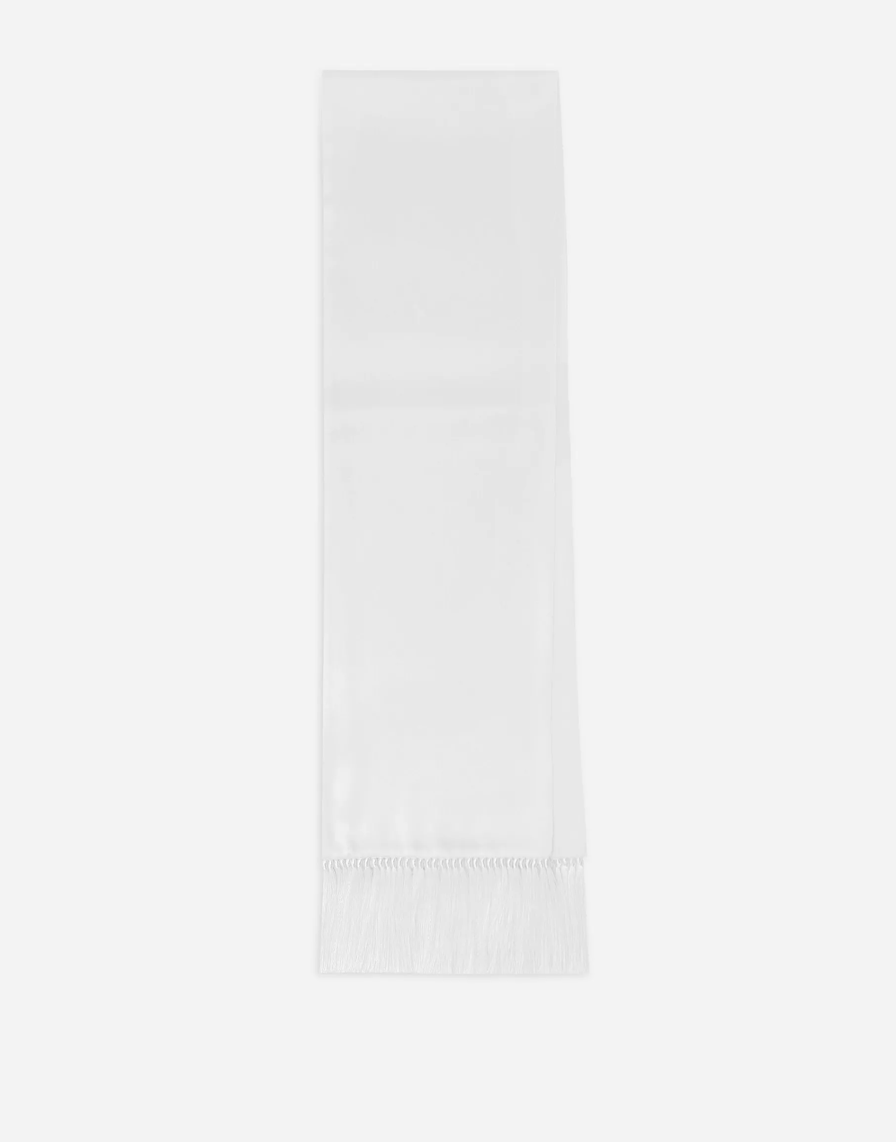 Silk satin scarf with fringing