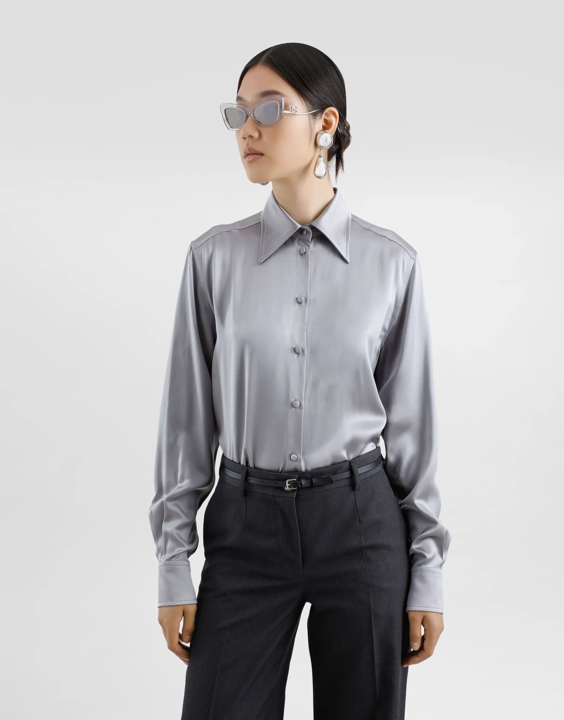 Silk satin shirt