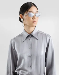 Silk satin shirt