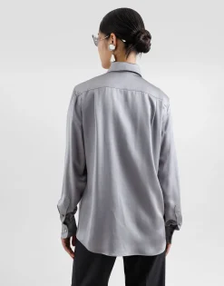 Silk satin shirt
