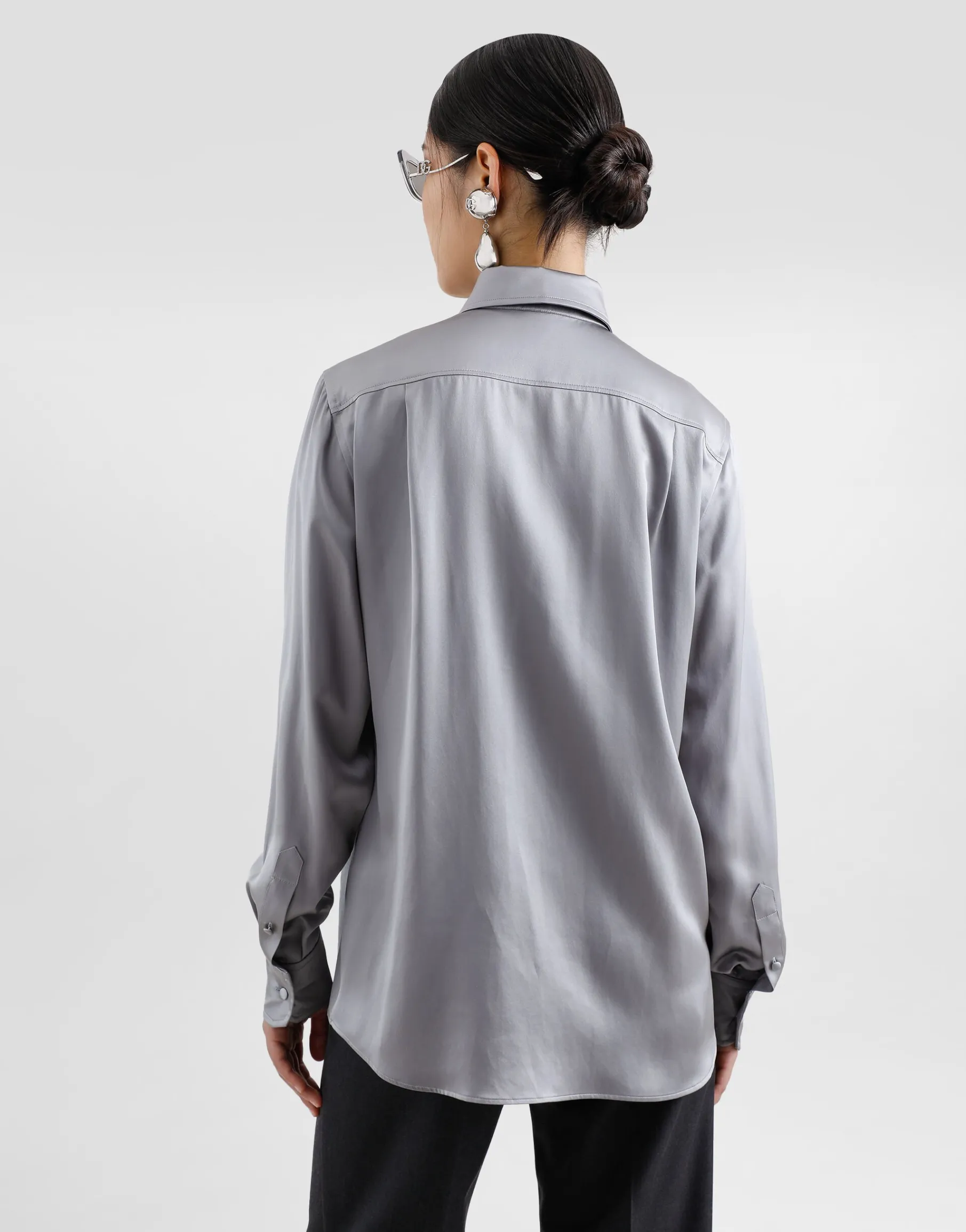 Silk satin shirt