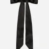 Silk satin tie belt