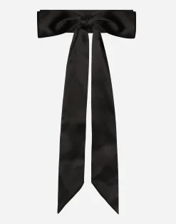 Silk satin tie belt