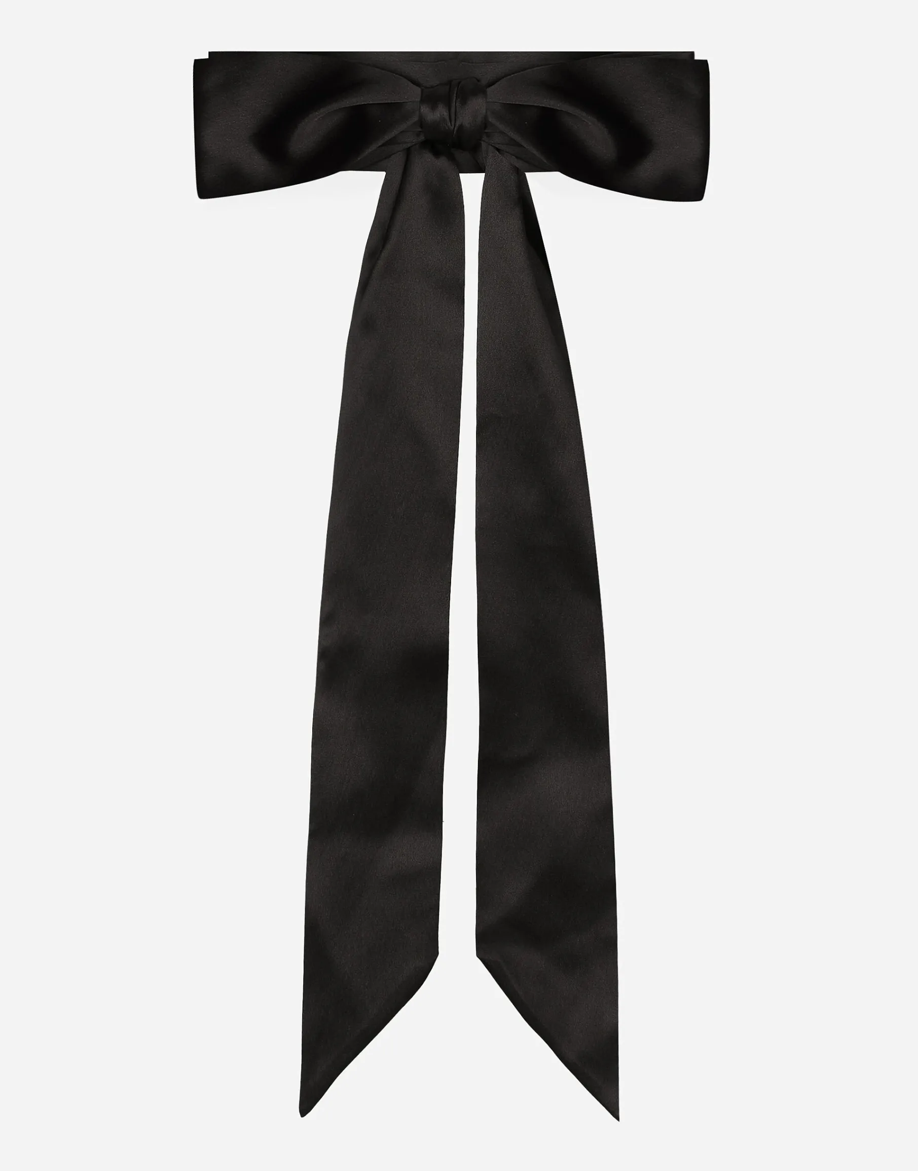 Silk satin tie belt