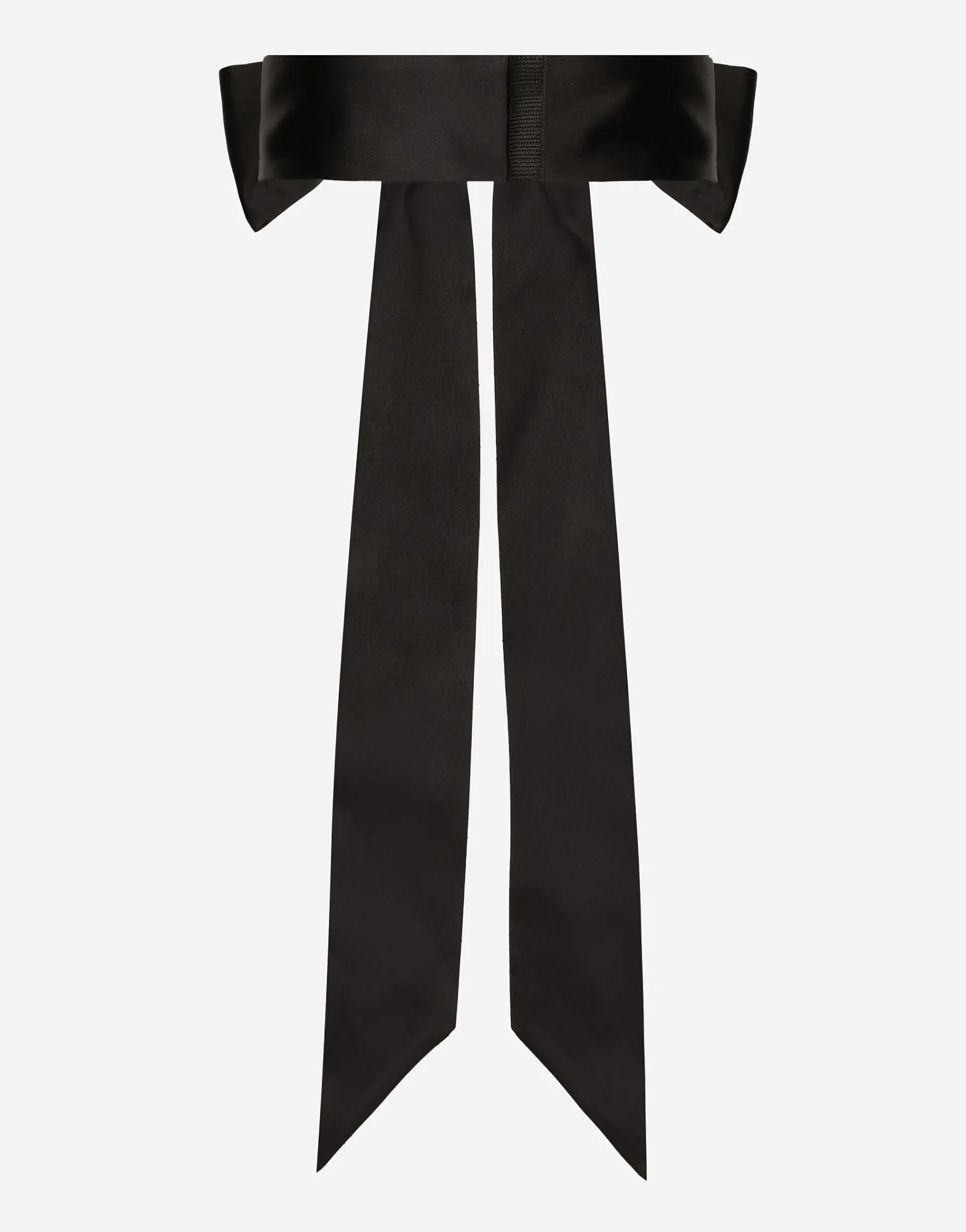 Silk satin tie belt