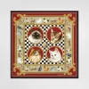 Silk scarf with cat print