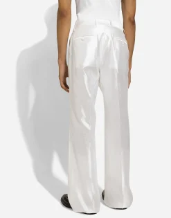 Silk shantung pants