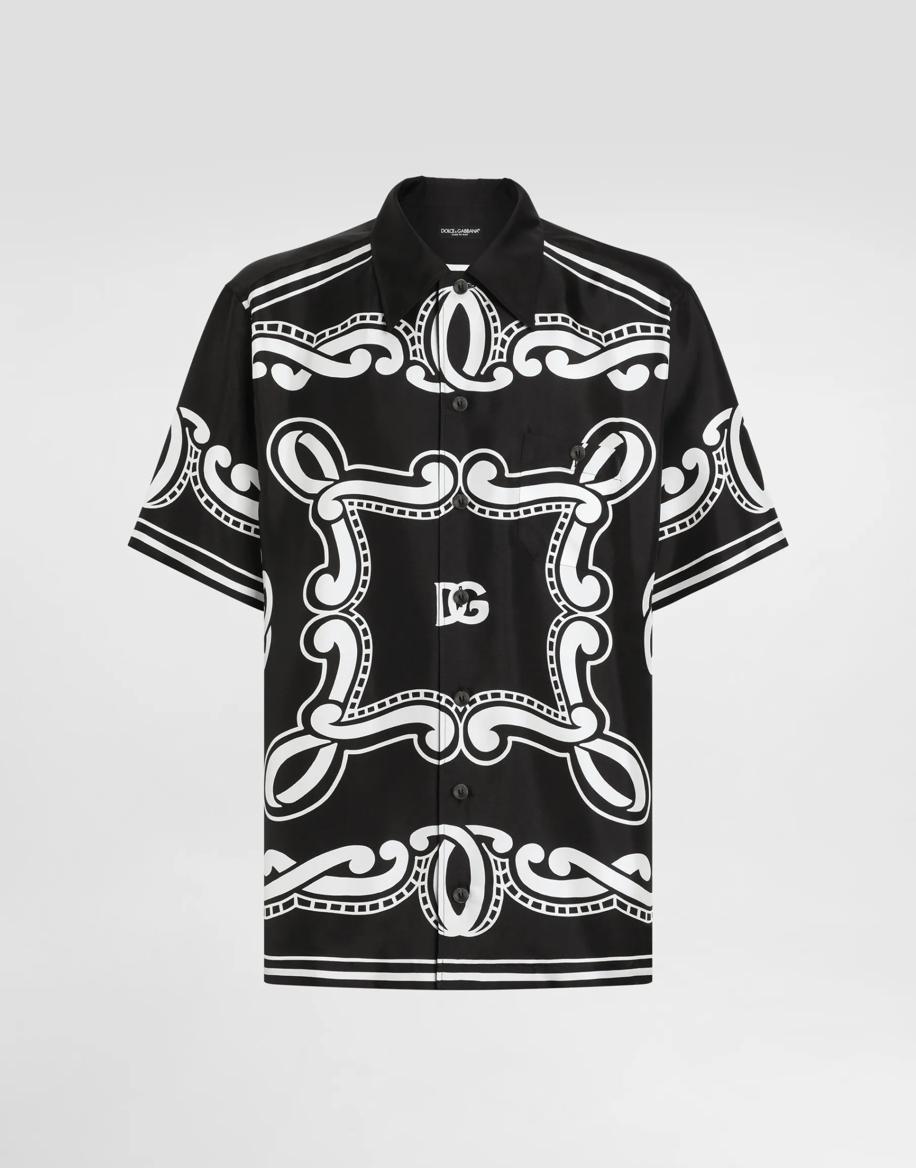 Silk shirt with bandanna print