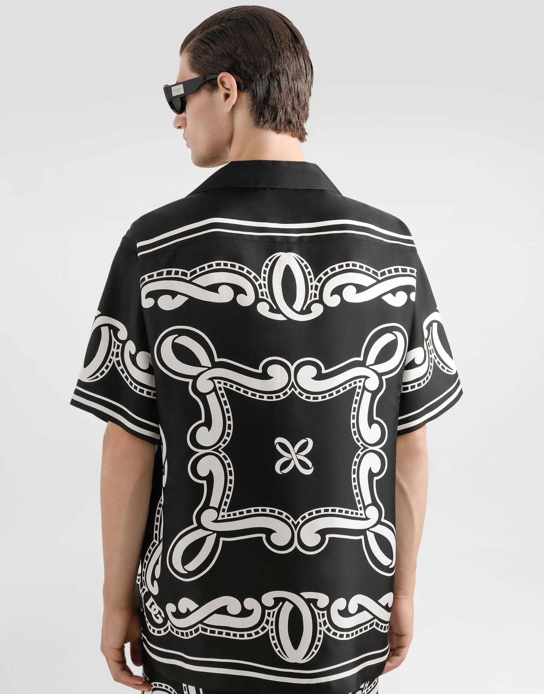 Silk shirt with bandanna print
