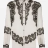 Silk shirt with embroidery