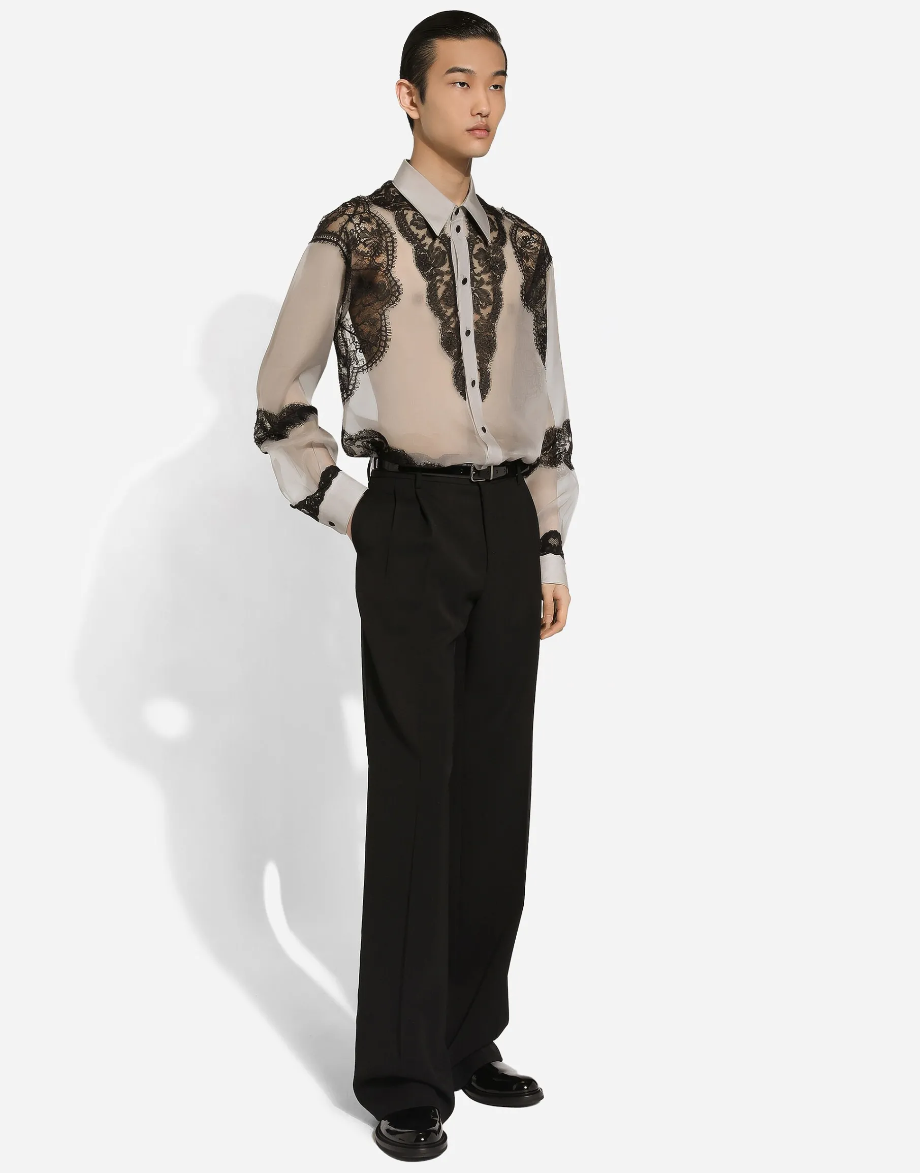 Silk shirt with embroidery