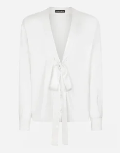 Silk shirt with pussy-bow detail