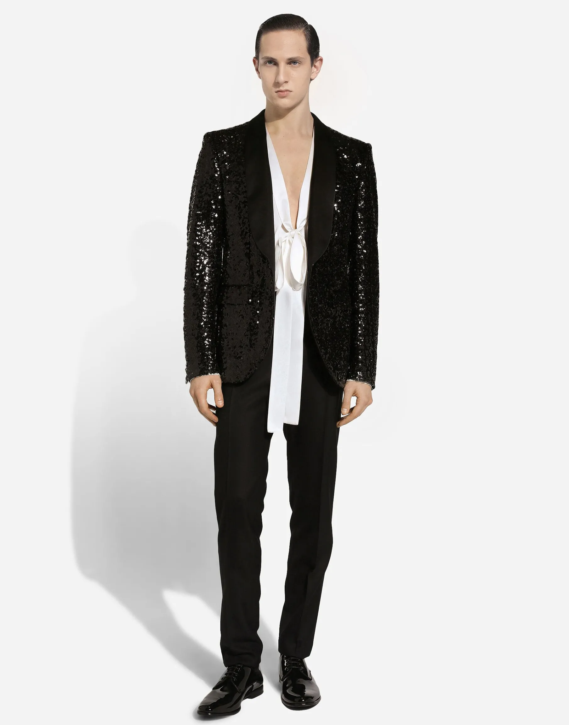Silk shirt with pussy-bow detail