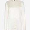 Silk shirt with shirt front