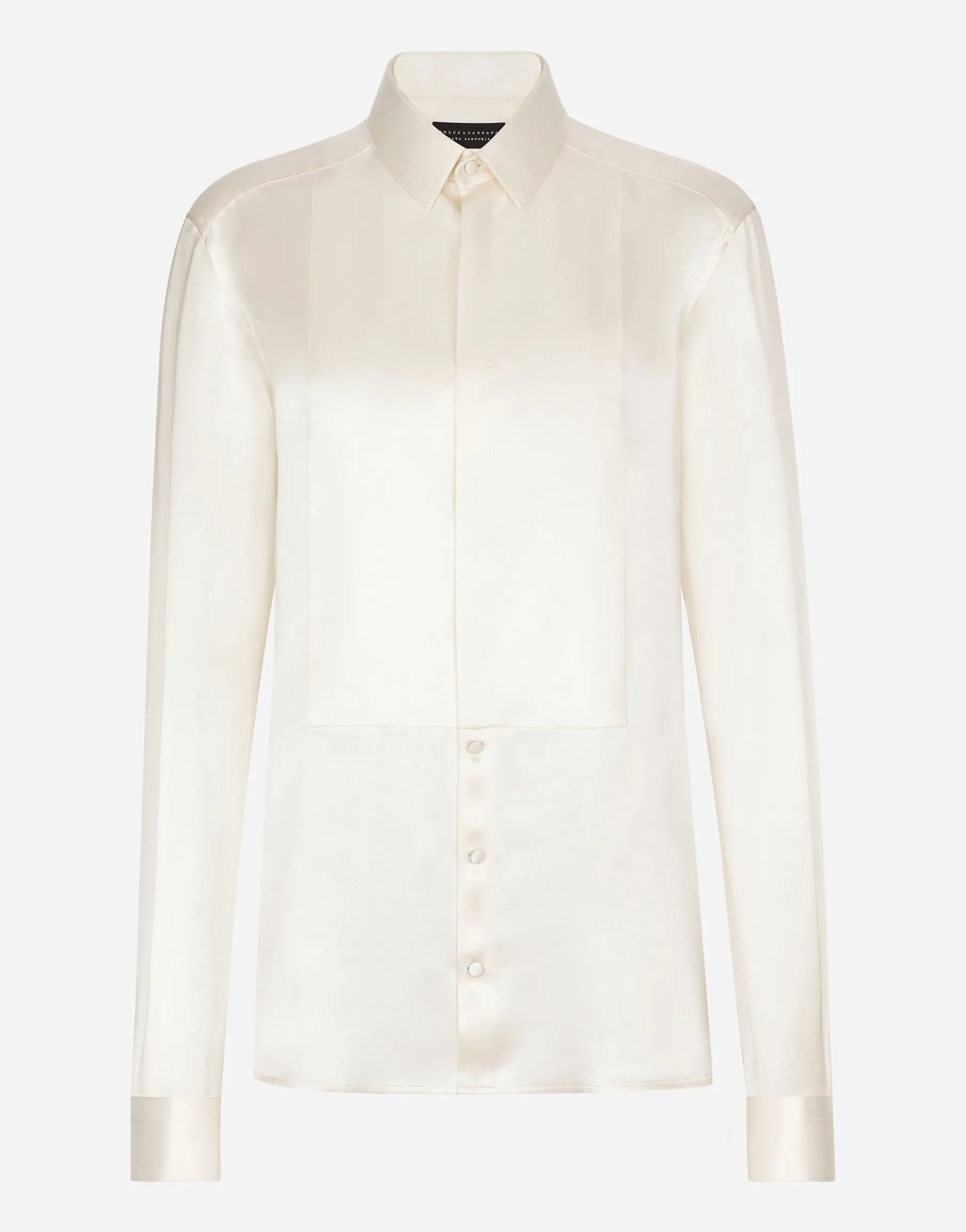 Silk shirt with shirt front