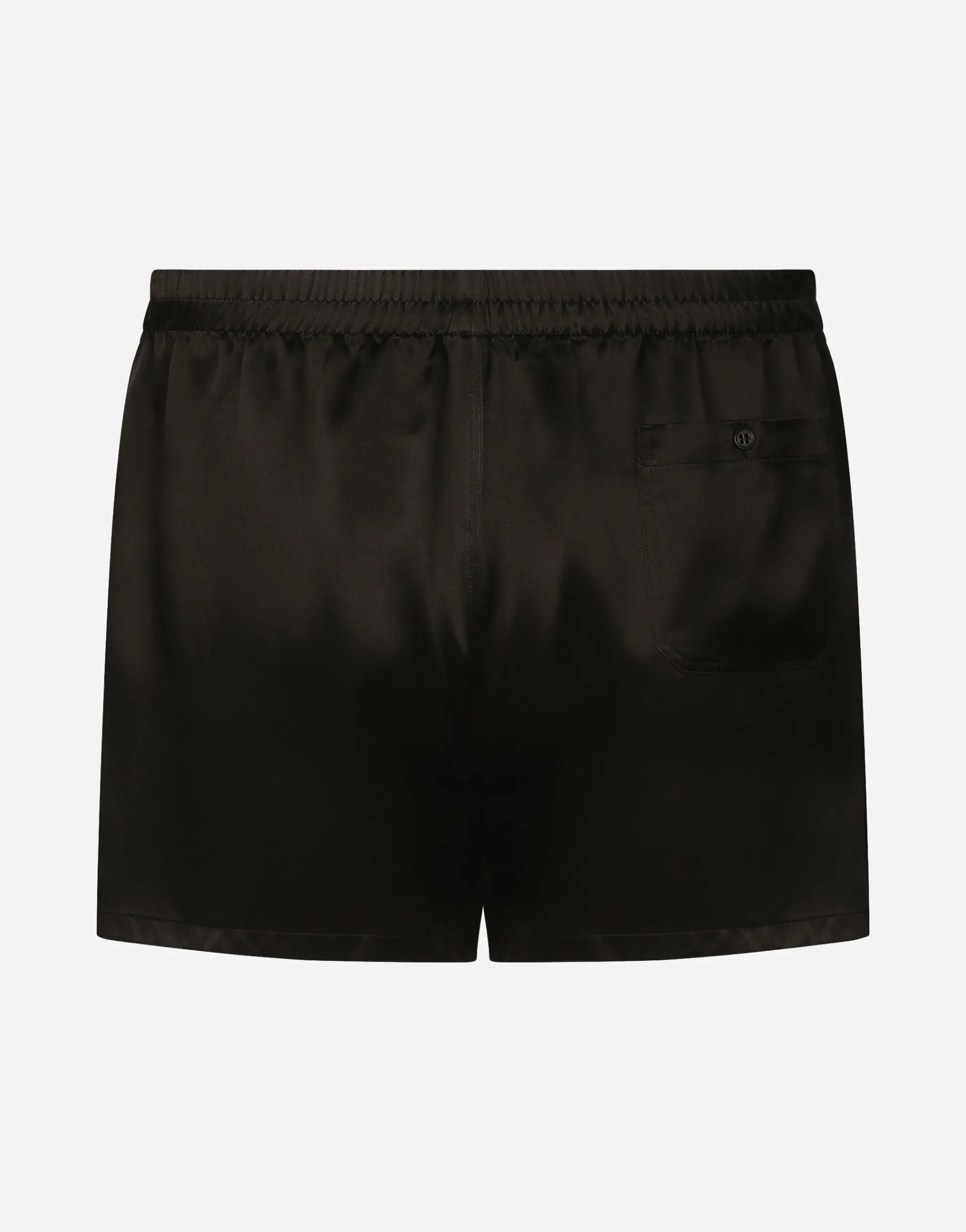 Silk shorts with logo label