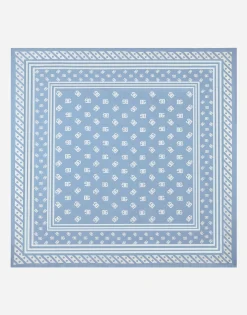 Silk twill foulard with all-over DG logo print (90x90)